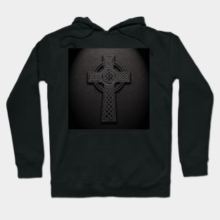 Celtic Knotwork Cross Leather Texture No 1 Repost Hoodie